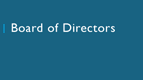 board of directors